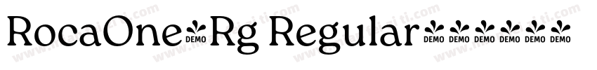 RocaOne-Rg Regular字体转换